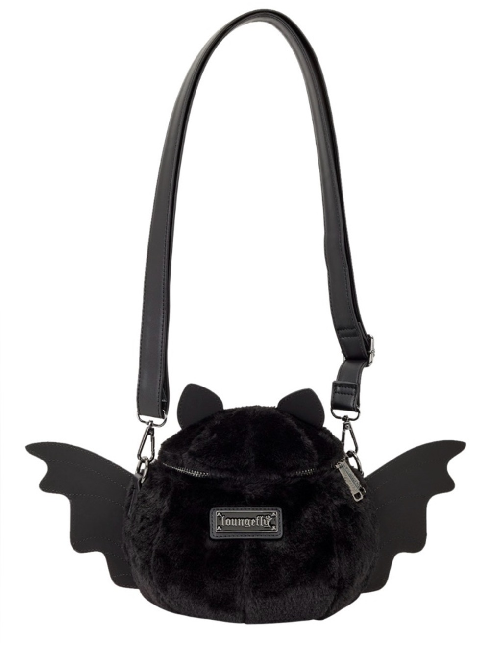 NWT Loungefly Plush Bat Figural Crossbody Bag RARE - Picture 5 of 10